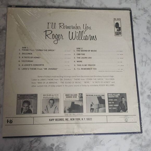 Roger Williams Vinyl Record - Picture 4 of 15